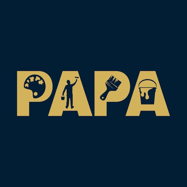 Schilder Papa T-shirtontwerp