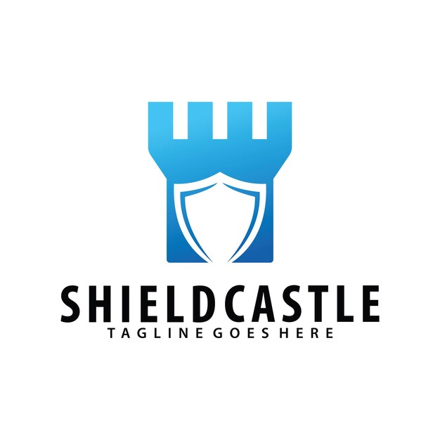 Schildkasteel logo ontwerpsjabloon