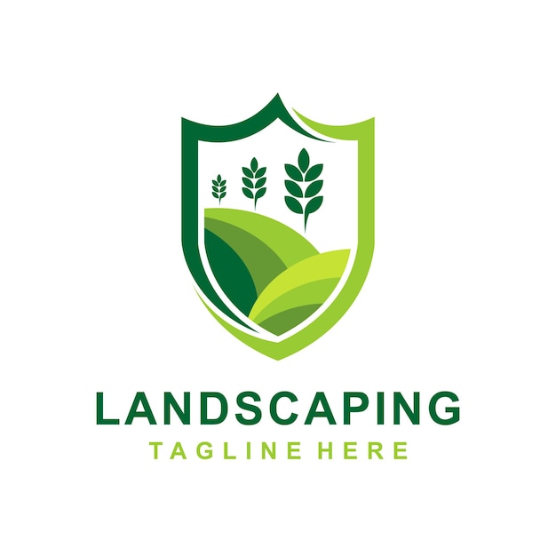 Schildlogo met landschapsconcept