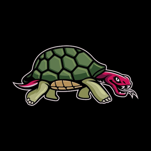 schildpad mascotte logo vectorillustratie