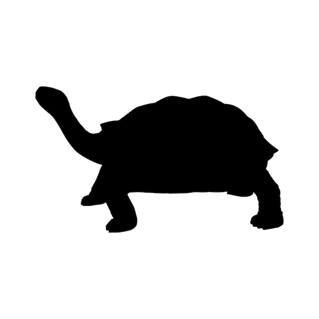 Vector schildpad silhouet set collectie geïsoleerd zwart op witte achtergrond vector illustratie