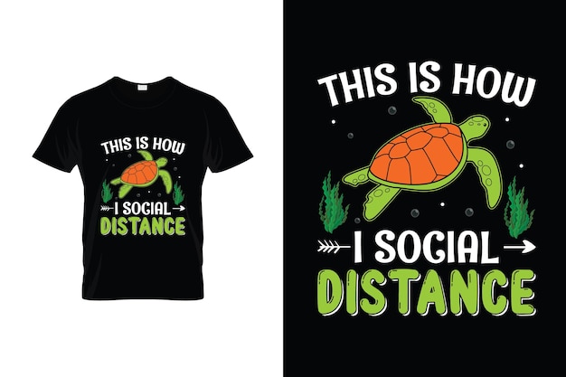 Schildpad t-shirt ontwerp of schildpad poster ontwerp of schildpad illustratie