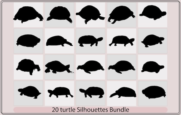 Schildpad vector silhouettenZeeschildpad icoonSilhouetten turtlevectorSilhouet van een zeeschildpad