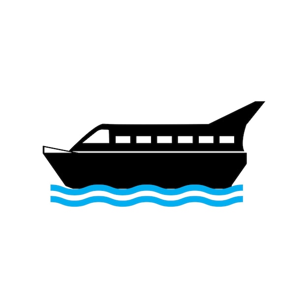 Schip pictogram logo vector ontwerp