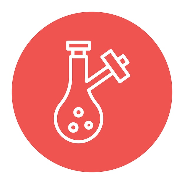 Schlenk Flask icoon vector afbeelding Kan worden gebruikt voor de wetenschap