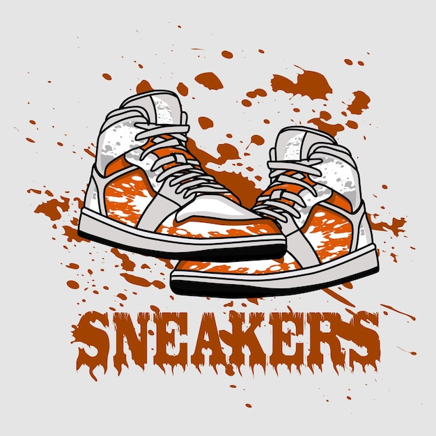 Vector schoen sneaker schoeisel vector en illustratie