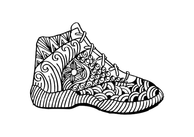 schoenen doodle stijl