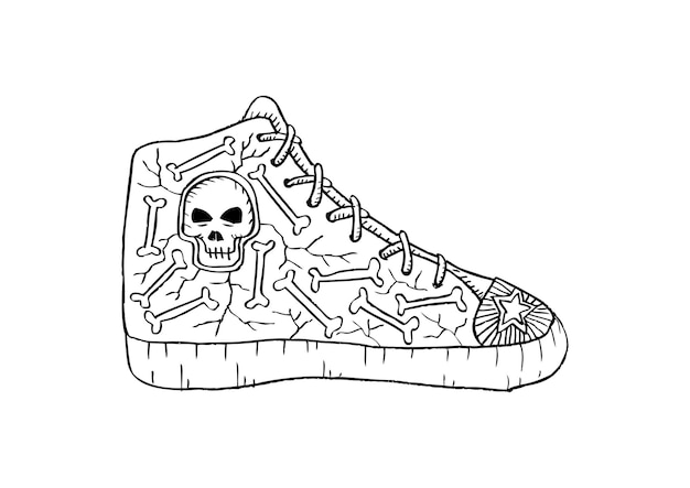 schoenen doodle stijl