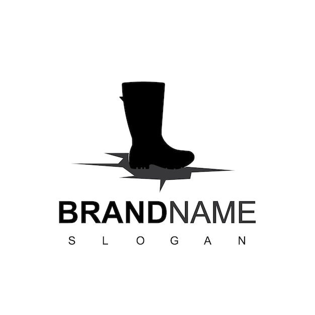 Schoenen logo ontwerp inspiratie man boot symbool