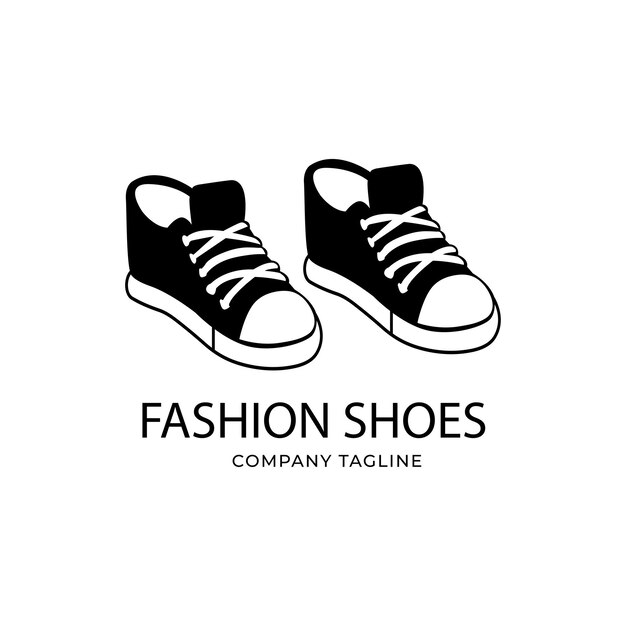 schoenen logo ontwerp vectorillustratie