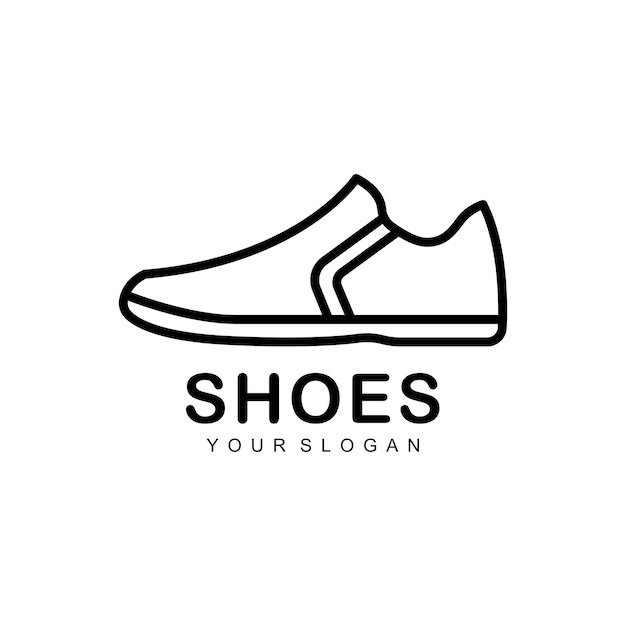 schoenen logo ontwerp vectorillustratie