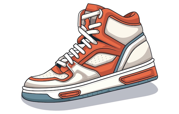 Vector schoenen sneakers schoeisel vector illustratie sneaker schoen concept platte ontwerp