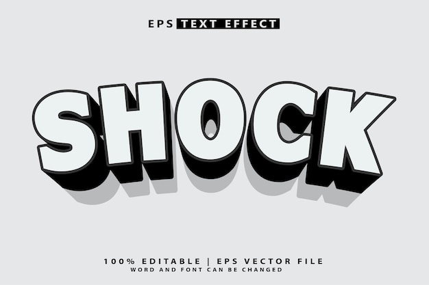 Schok 3D bewerkbare tekst-effect