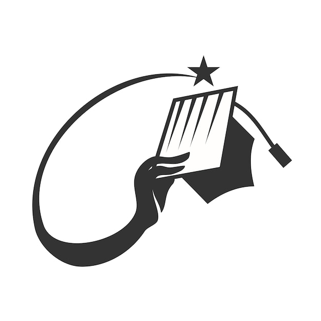Logo di successo dello studente borsista icona illustrazione identità del marchio
