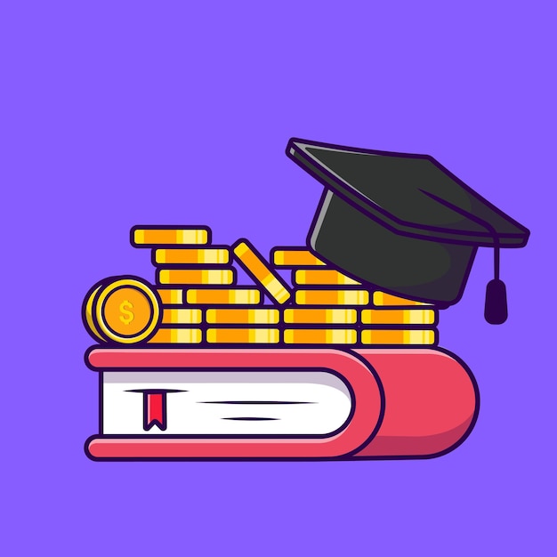 Scholarship Cartoon Vector Icons Illustration