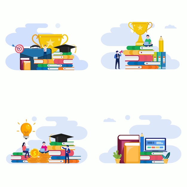 Scholarship flat vector illustration concept.