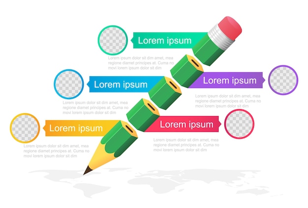 장학금 및 교부금 infographic 차트 디자인 템플릿 복사 공간이 있는 추상 정보 차트 5단계 시퀀스가 있는 교육용 그래픽 시각적 데이터 프레젠테이션 ArialRegular 글꼴 사용