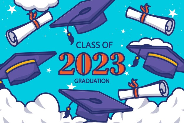 Scholarship illustration class of 2023 illustration background