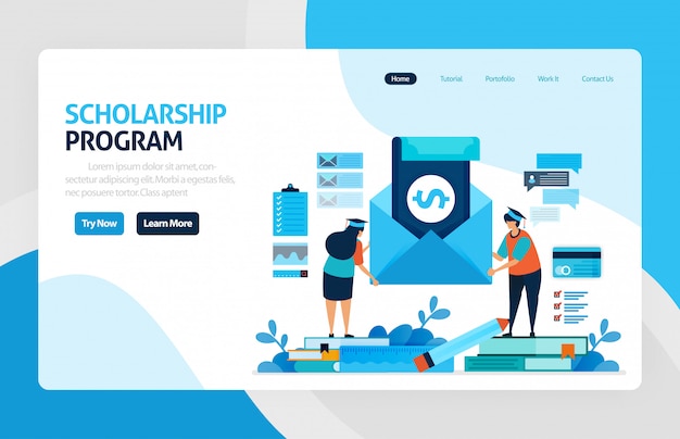 Scholarship program landing page