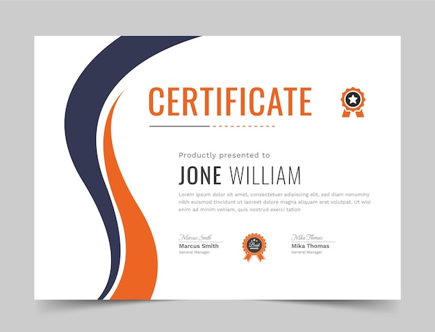 Vector schone certificaatssjabloon