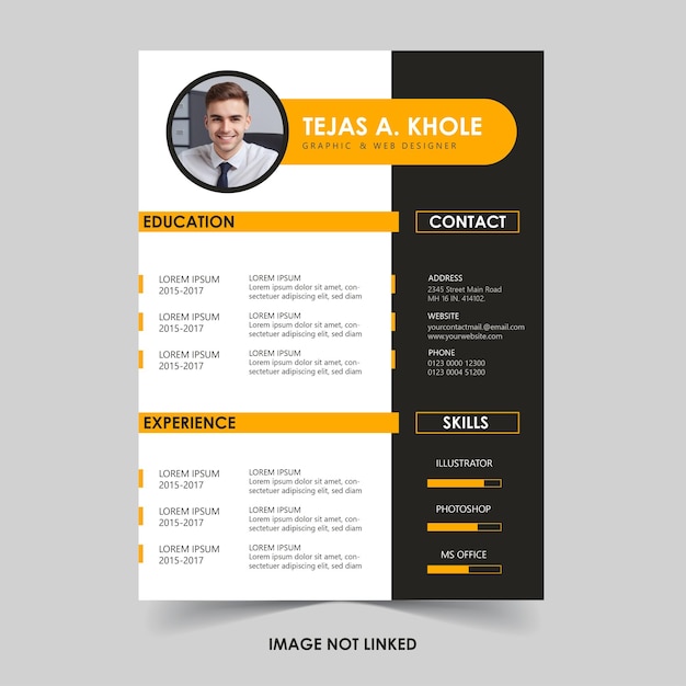 Schone en moderne CV-sjabloon