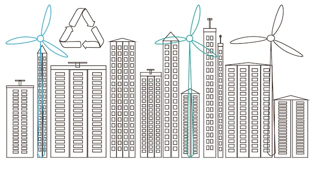 Schone groene esg-omgeving, ecologieconcept vectorillustratie voor ecologie. Dag van de Aarde.