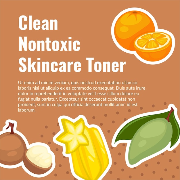 Schone, niet-giftige huidverzorgingstoner, fruitig ingrediënt