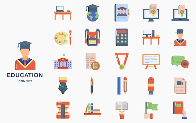 School and academy vector icon