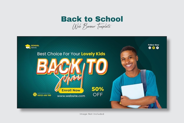 School activities for children sale banner template