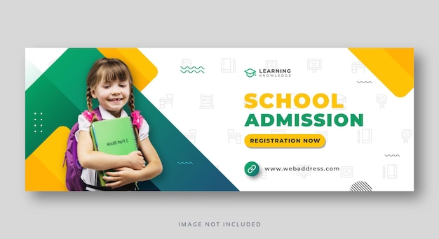 school admission facebook cover web banner