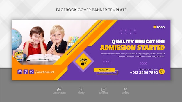 School admission facebook cover