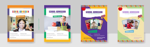 School admission flyer design back to school flyer design