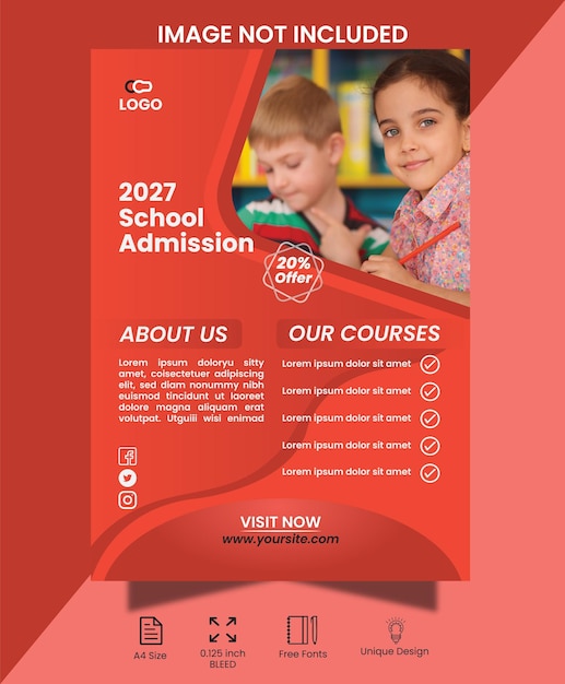 School admission flyer image