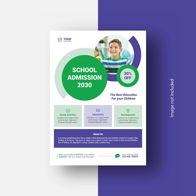 School Admission Flyer Template