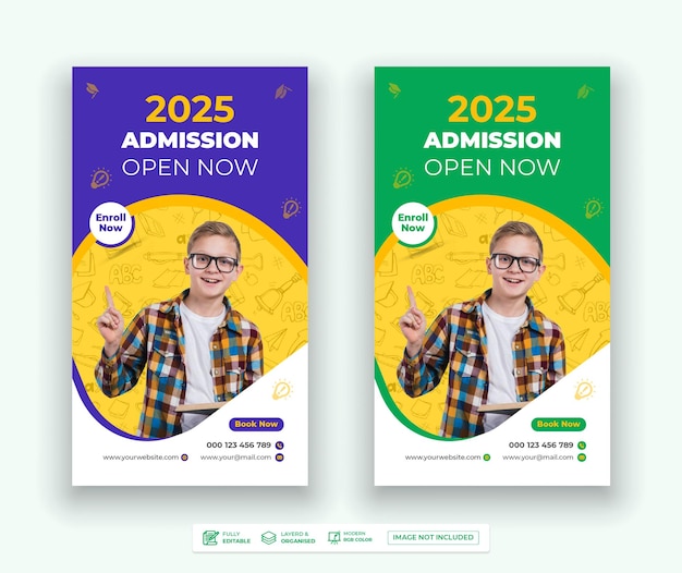 School Admission Instagram Story or Back To School Instagram Story Template