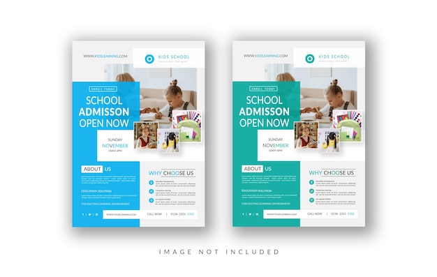 School admission and Kids school education admission flyer template