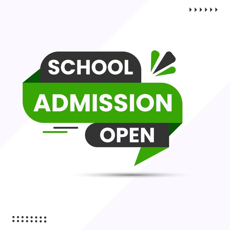 Vector school admission open tag abstract shape for social media post template