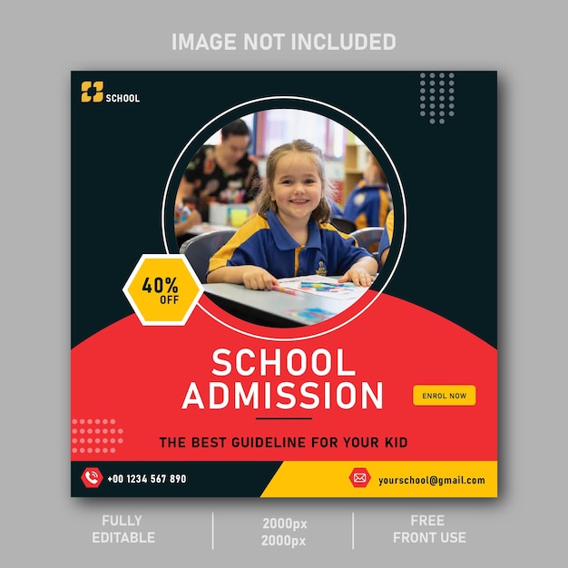 School admission post template