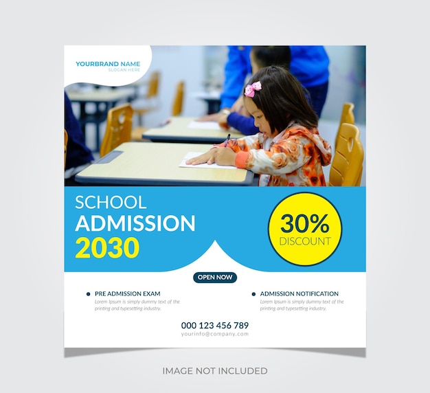 School-admission-promotion-social-media-post-template