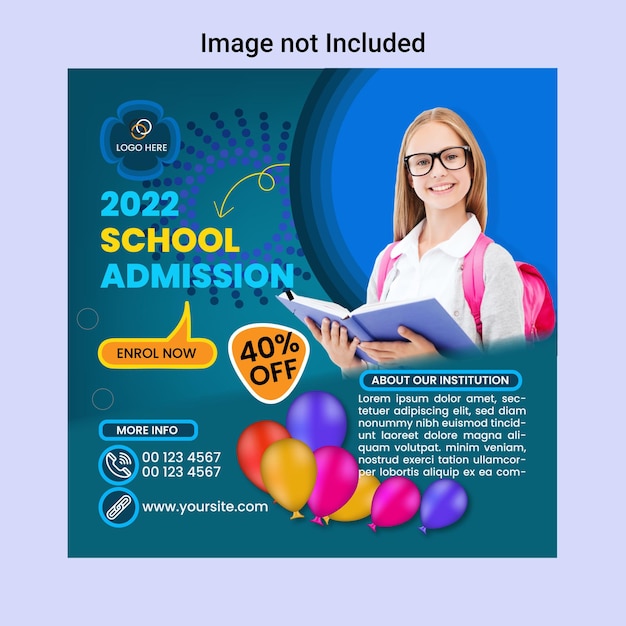 School admission social media ad post