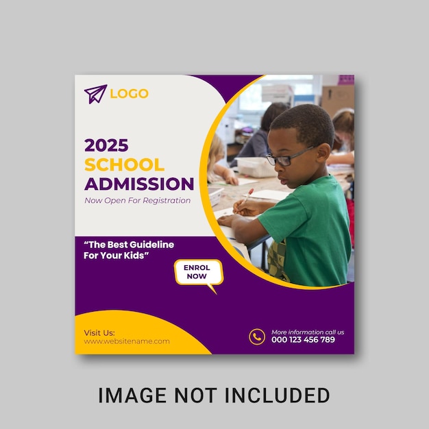 School admission social media design