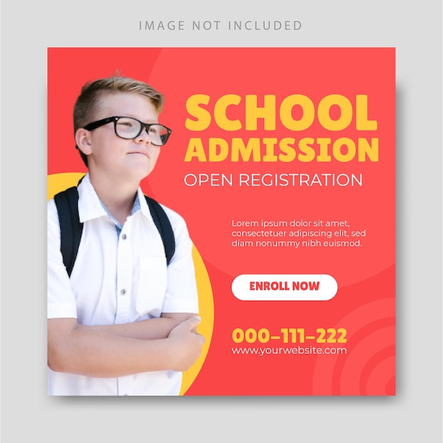 School Admission Social Media Post