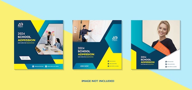 School admission social media template