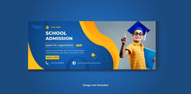 School admission web banner and social media cover page