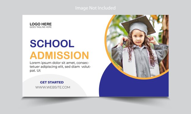 School admission youtube thumbnail design and school admission flyer.