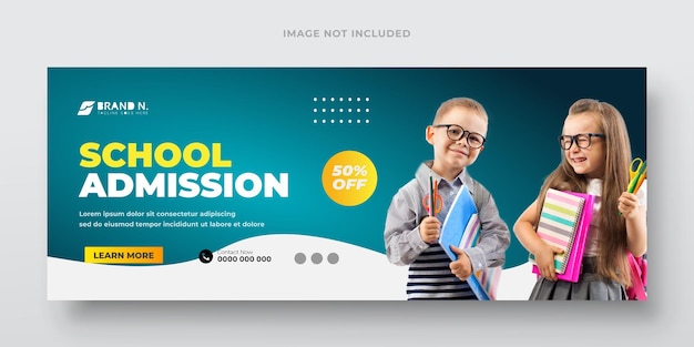 a school advertises a school with a school of school supplies