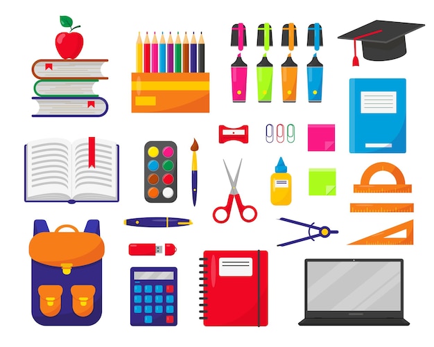 школьный рюкзак для ноутбука и набор принадлежностей для образования