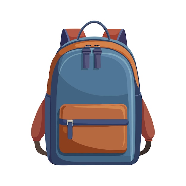 school backpack for s flat style vector clipart illustration isolated on white backgroun