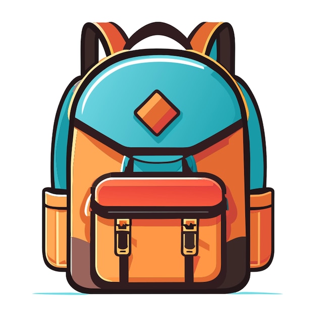 school backpack vector illustration