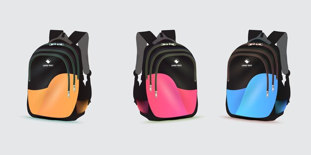 School backpack with the logo of the Back to school